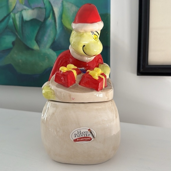 Dr Seuss How the Grinch Stole Christmas Ceramic Cookie Jar - Picture 2 of 9